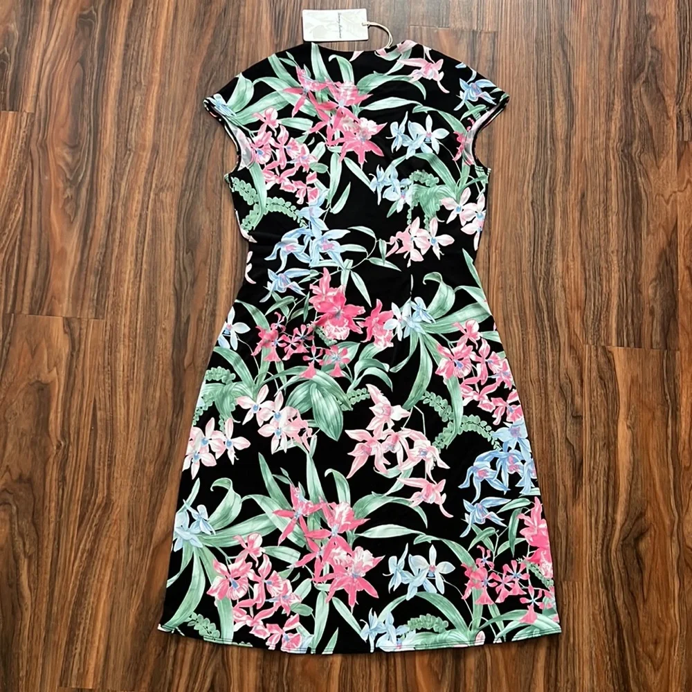Tommy Bahama Clara Orchid Isle Faux Wrap Dress - Picture 10 of 12